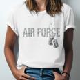 Proud Air Force Wife Air Force Graduation USAF Wife Unisex Jersey T-Shirt