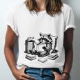 Raccoon Reading A Book Vintage Trash Reader Unisex Jersey T-Shirt