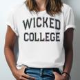 Retro Anti Social WICKED COLLEGE Introvert Stay Away From Me Unisex Jersey T-Shirt
