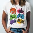 Retro Gamer Controller 80s 90s Video Game Arcade Nostalgia Unisex Jersey T-Shirt