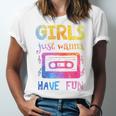 Retro Girls Just Wanna Have Fun Nostalgia 1980s 80's Premium Tri-Blend Unisex Jersey T-Shirt