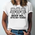 Retro Pager Squad Minimalist Monochrome Cartoon Nostalgia Unisex Jersey T-Shirt
