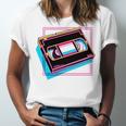 Retro VHS Vaporwave Video Cassette Nostalgia Geek Chic Unisex Jersey T-Shirt