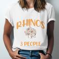 I Like Rhinos And Maybe 3 People Introvert Animal Unisex Jersey T-Shirt I Like Rhinos And Maybe 3 People Introvert Animal Unisex Jersey T-Shirt
