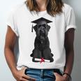 Russian Terrier Dog Graduation Cap Graduate Owner Grad Unisex Jersey T-Shirt