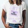 Save Icon IRL Retro Tech Humor Floppy Disk 90s Nostalgia Unisex Jersey T-Shirt