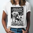 Science Fiction Writer At Work Vintage Book Cover Unisex Jersey T-Shirt
