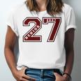 Senior 2027 Maroon Senior Class Of 27 Jersey Graduation Unisex Jersey T-Shirt