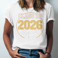 Senior Dad Class Of 2026 Purple Retro Vintage Graduation Unisex Jersey T-Shirt