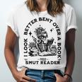 Smut Reader Skeleton Book Lover Dark Humor Art Premium Tri-Blend Unisex Jersey T-Shirt