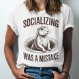 Socializing Was a Mistake Prairie Dog Introverts Humor Unisex Jersey T-Shirt Socializing Was a Mistake Prairie Dog Introverts Humor Unisex Jersey T-Shirt