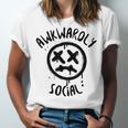 Socially Awkward Introvert Social Anxious Awkwardly Social Unisex Jersey T-Shirt Socially Awkward Introvert Social Anxious Awkwardly Social Unisex Jersey T-Shirt
