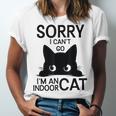 Sorry I Can't Go I'm An Indoor Cat Introvert Cats Unisex Jersey T-Shirt Sorry I Can't Go I'm An Indoor Cat Introvert Cats Unisex Jersey T-Shirt