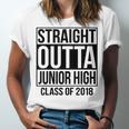 Straight Outta Junior High Graduation Class Of 2018 Unisex Jersey T-Shirt