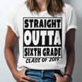 Straight Outta Sixth Grade Class Of 2019 Graduation Unisex Jersey T-Shirt
