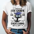 I Survived 8th Grade Graduated Cat Graduation Unisex Jersey T-Shirt