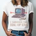 I Survived The Dial-Up Era Retro 90s Nostalgia Premium Tri-Blend Unisex Jersey T-Shirt