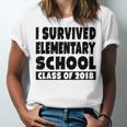 I Survived Elementary School Class Of 2018 Graduation Shirt Unisex Jersey T-Shirt