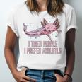 I Tried People I Prefer Axolotl Salamander Introvert Raglan Baseball Tee Unisex Jersey T-Shirt