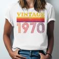 Vintage 1970 Retro Style 70's Born Nostalgia Vibes Birthday Premium Tri-Blend Unisex Jersey T-Shirt