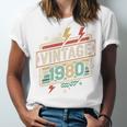 Vintage 1980 Retro Badge Decade Nostalgia Graphic Emblem Premium Tri-Blend Unisex Jersey T-Shirt