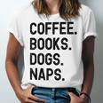 Vintage Coffee Books Dogs Naps Retro Unisex Jersey T-Shirt Vintage Coffee Books Dogs Naps Retro Unisex Jersey T-Shirt