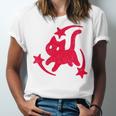 Yk2 Grunge Scary Cat With Shooting Stars 90s Nostalgia Unisex Jersey T-Shirt