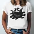 Yk2 Grunge Scary Cat With Tail Tomboy 90s Nostalgia Indie Unisex Jersey T-Shirt