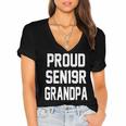 2019 Senior Grandpa SEN19R Class Graduation PartyShirt Women's Jersey Short Sleeve Deep V-Neck Tshirt