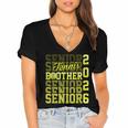 2026 Tennis Senior Brother Graduation Matching Family Women's Jersey Short Sleeve Deep V-Neck Tshirt