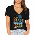 5th Grade Graduation 2025 Graphic – Class Of 2025 Theme Women's Jersey Short Sleeve Deep V-Neck Tshirt
