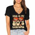 This Is My 80s Costume Vibes Nostalgia 1980s Vintage Fashion Women's Jersey Short Sleeve Deep V-Neck Tshirt
