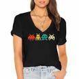 80s Video Game Nostalgia Retro Vintage Arcade Novelty Women's Jersey Short Sleeve Deep V-Neck Tshirt 80s Video Game Nostalgia Retro Vintage Arcade Novelty Women's Jersey Short Sleeve Deep V-Neck Tshirt
