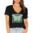 Anti-Social Introvert Butterfly Women's Jersey Short Sleeve Deep V-Neck Tshirt Anti-Social Introvert Butterfly Women's Jersey Short Sleeve Deep V-Neck Tshirt