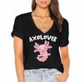 Axolovert Axolotl Humor Salamander Introvert Women's Jersey Short Sleeve Deep V-Neck Tshirt Axolovert Axolotl Humor Salamander Introvert Women's Jersey Short Sleeve Deep V-Neck Tshirt