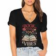 Book Fair Vibes Women's Jersey Short Sleeve Deep V-Neck Tshirt Book Fair Vibes Women's Jersey Short Sleeve Deep V-Neck Tshirt