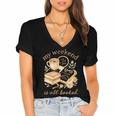 My Weekend Is All Booked Cozy Book Lover Reading Women's Jersey Short Sleeve Deep V-Neck Tshirt