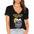 Books Are My Valentine Cute Book Lover Valentine's Day Women's Jersey Short Sleeve Deep V-Neck Tshirt Books Are My Valentine Cute Book Lover Valentine's Day Women's Jersey Short Sleeve Deep V-Neck Tshirt
