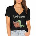 Bookworm Worm Reading Book Lover Read Books Librarian Women's Jersey Short Sleeve Deep V-Neck Tshirt Bookworm Worm Reading Book Lover Read Books Librarian Women's Jersey Short Sleeve Deep V-Neck Tshirt