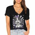 Border Collie Dog Lover Cute Anime School Graduation Men Women Kids Women's Jersey Short Sleeve Deep V-Neck Tshirt