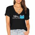 Bytes Of Memories Digital Nostalgia Concept Line Women's Jersey Short Sleeve Deep V-Neck Tshirt