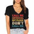 Call Me Antisocial But Please Don't Call Me Introvert Women's Jersey Short Sleeve Deep V-Neck Tshirt Call Me Antisocial But Please Don't Call Me Introvert Women's Jersey Short Sleeve Deep V-Neck Tshirt