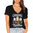 Canning A Taste Of Tradition Nostalgia Craft Women's Jersey Short Sleeve Deep V-Neck Tshirt