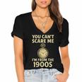 You Can't Scare Me I'm From The 1900s Vintage Pocket Watch Women's Jersey Short Sleeve Deep V-Neck Tshirt