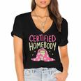 Certified Homebody Trendy Frog Introvert Women's Jersey Short Sleeve Deep V-Neck Tshirt Certified Homebody Trendy Frog Introvert Women's Jersey Short Sleeve Deep V-Neck Tshirt