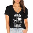 Charming Slow Life Please Be Patient I'm From The 1900s Women's Jersey Short Sleeve Deep V-Neck Tshirt Charming Slow Life Please Be Patient I'm From The 1900s Women's Jersey Short Sleeve Deep V-Neck Tshirt