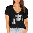 Chemistry Science Degree Graduation Women's Jersey Short Sleeve Deep V-Neck Tshirt