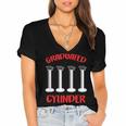Chemistry Science Joke Graduated Cylinder Graduation T-Shirt Women's Jersey Short Sleeve Deep V-Neck Tshirt