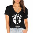 Class Of 2018 Dabbing Graduations Shirt-High School Grad Tee Women's Jersey Short Sleeve Deep V-Neck Tshirt