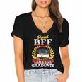 Class Of 2018 Graduation Tshirt For BFF Of Graduate Women's Jersey Short Sleeve Deep V-Neck Tshirt